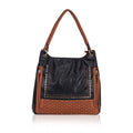 Generic Women's Faux Leather Textured Tote Bag (Black)