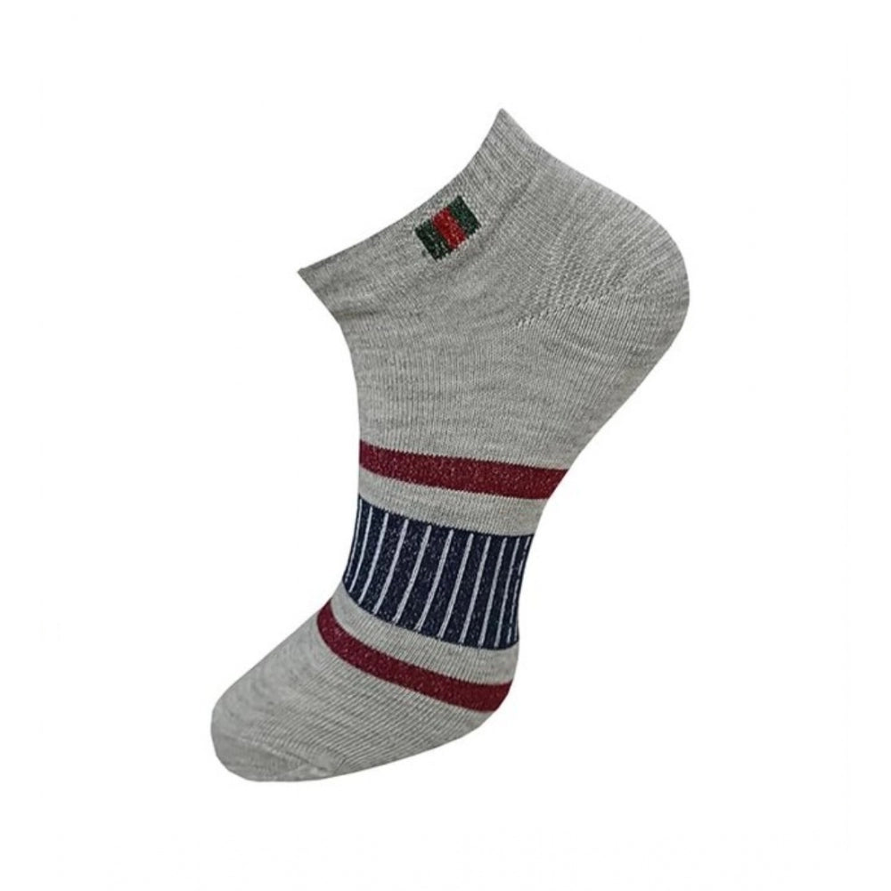 Generic 3_Pair Set Unisex Casual Cotton Printed Ankle Length Socks (Multicolor)