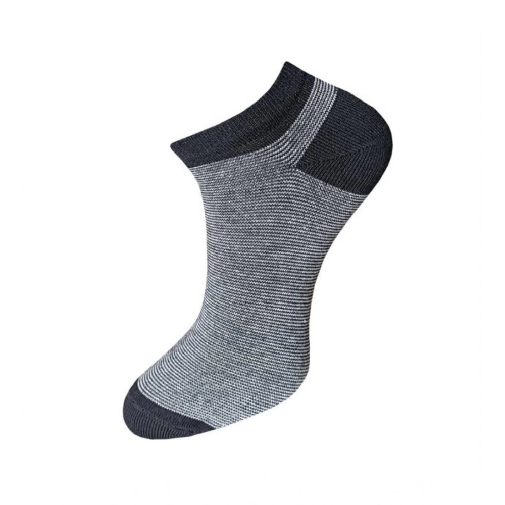 Generic 3_Pair Set Unisex Casual Cotton Striped Ankle Length Socks (Multicolor)