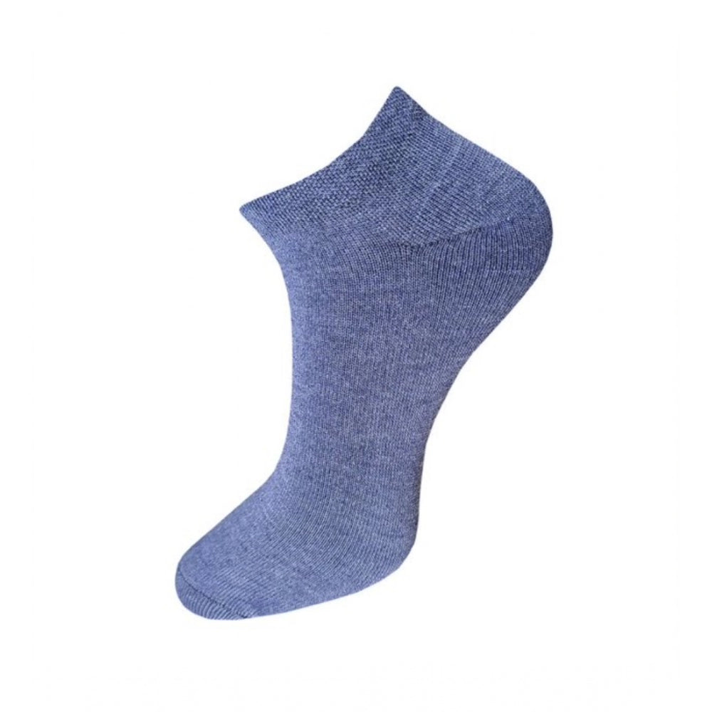 Generic 3_Pair Set Unisex Casual Cotton Solid Ankle Length Socks (Multicolor)