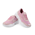 Generic Women's Casual Mesh Printed Lace-Ups Shoes (Pink)