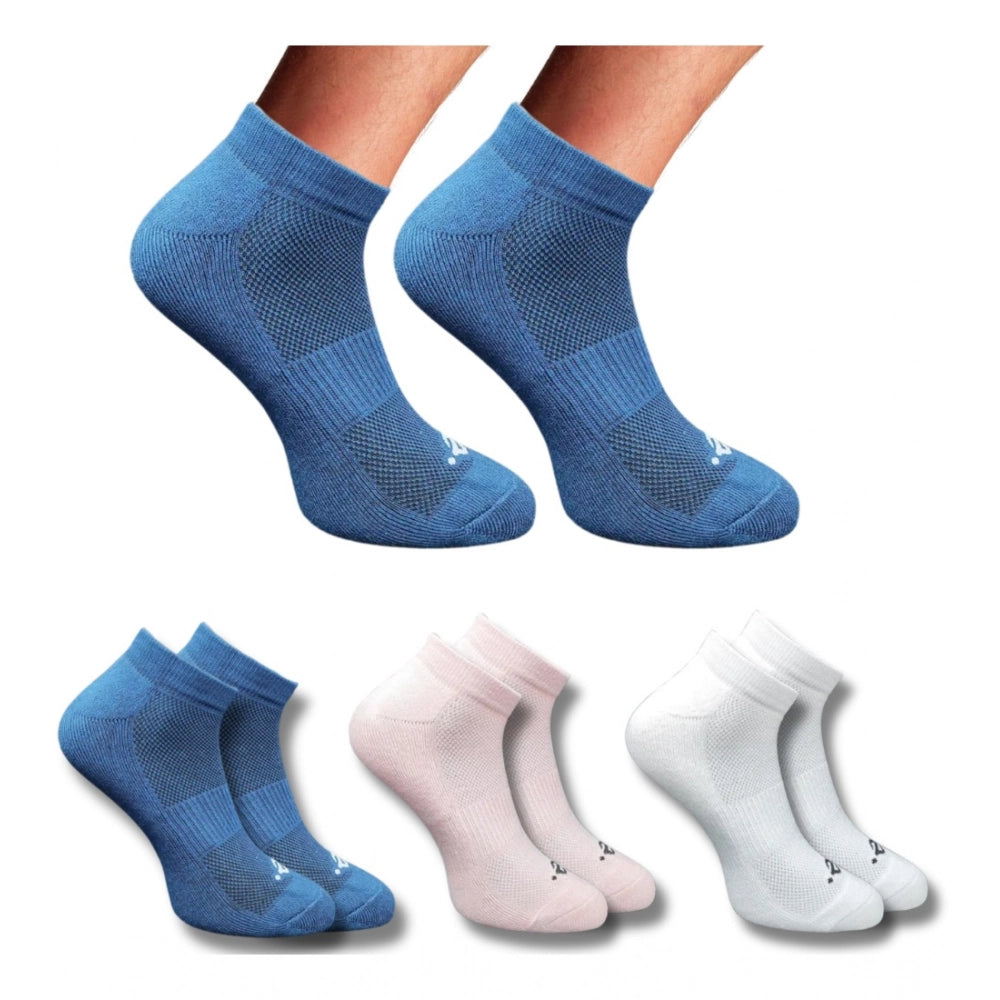 Generic 3_Pair Set Unisex Casual Cotton Printed Low Cut Socks (Multicolor)