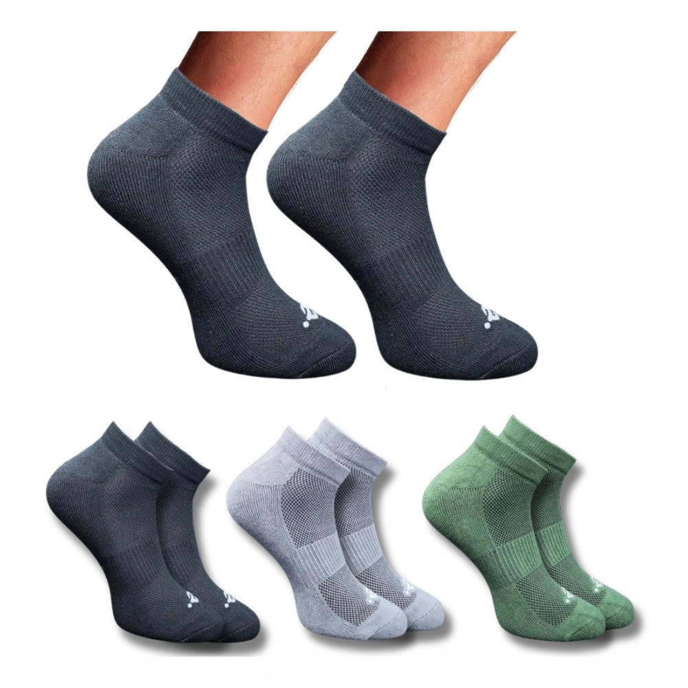Generic 3_Pair Set Unisex Casual Cotton Printed Low Cut Socks (Multicolor)