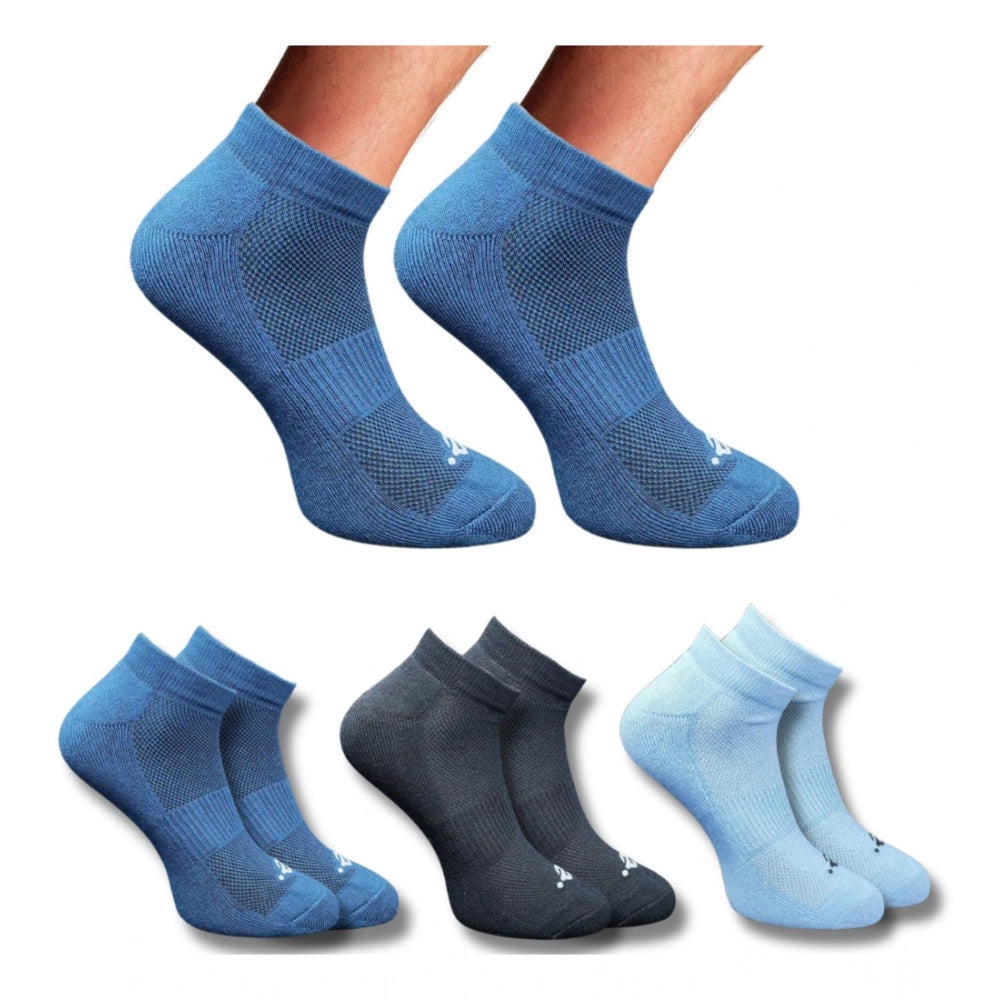 Generic 3_Pair Set Unisex Casual Cotton Printed Low Cut Socks (Multicolor)