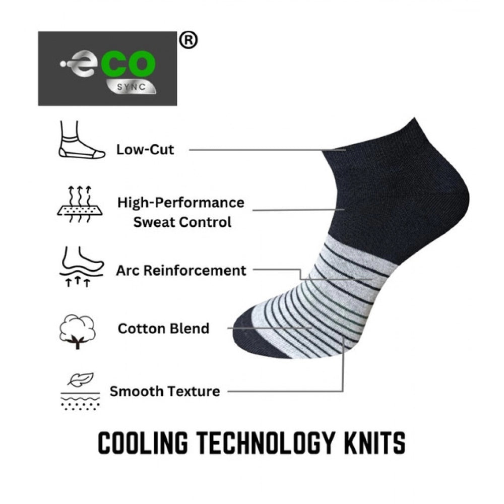 Generic 3_Pair Set Unisex Casual Cotton Printed Low Cut Socks (Multicolor)